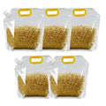 5-Pack Eco-Friendly Reusable Food Storage Bags - Leak-Proof and Moisture-Resistant Containers for Pet Kibble and Treats